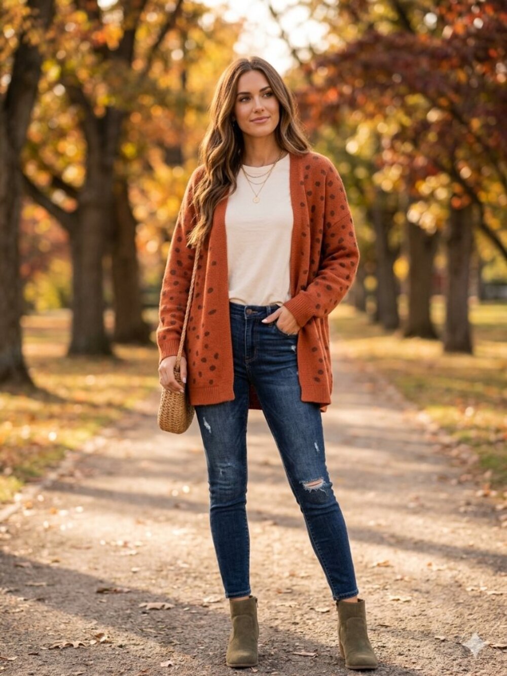 Shop The Mint Polka Dot Long Sleeve Cardigan